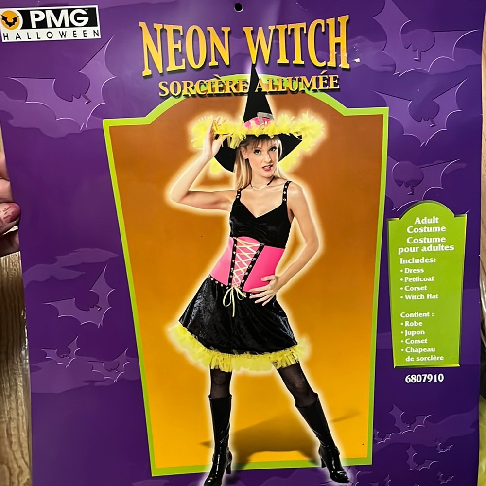 NEON WITCH OUTFIT FOR HALLOWEEN OR JUST FOR FUN! NEW!! One size